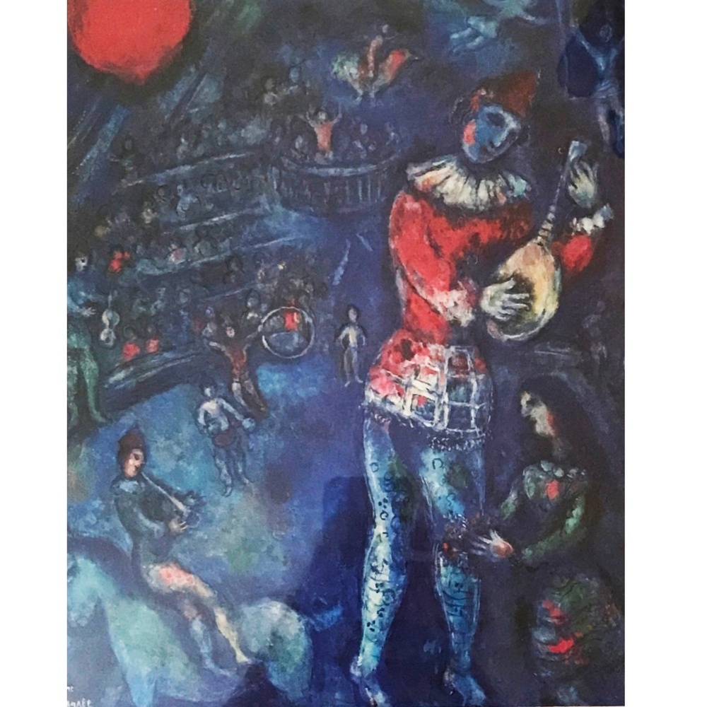 Marc Chagall Framed Print "Clown With Mandolin"